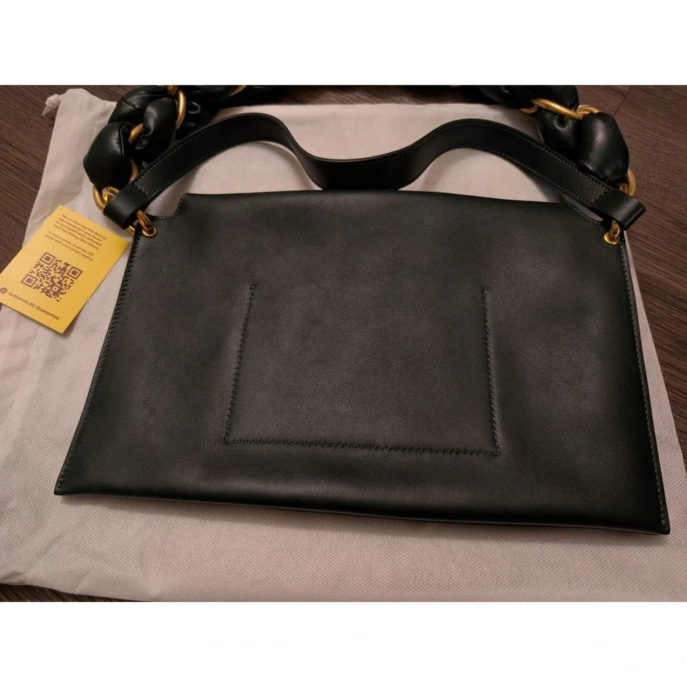Proenza Schouler Green Leather Braided Handle‎ Shoulder Handbag READ Wedding